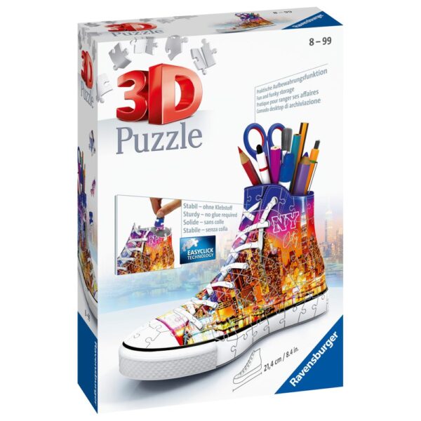 Puzzle 3D suport pixuri sneaker New York 108 piese - RVS3D11152