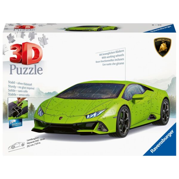 Puzzle 3D Lamborghini verde 108 piese - RVS3D11559
