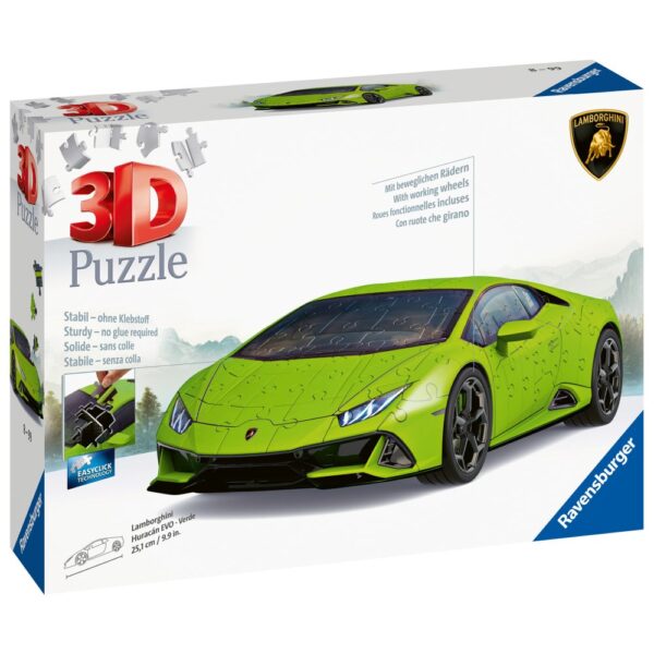 Puzzle 3D Lamborghini verde 108 piese - RVS3D11559