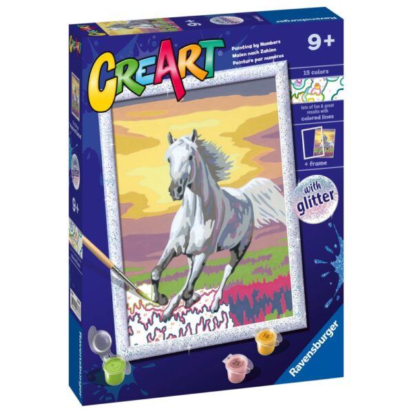 Pictura pe numere cal la apus - RVSPBN23663