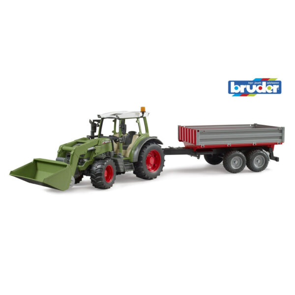 Bruder tractor Fendt Vario 211 cu incarcator frontal si remorca - BR02182