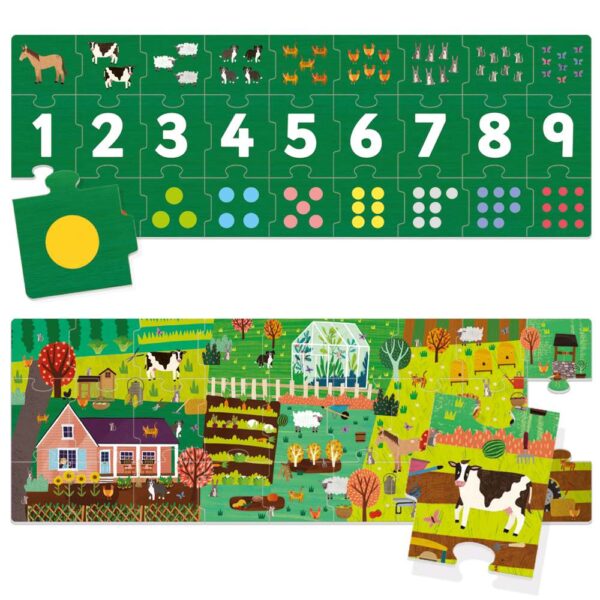 MU54907-RGB-2 Puzzle sa invatam numerele de la 1 la 9 - HE54907