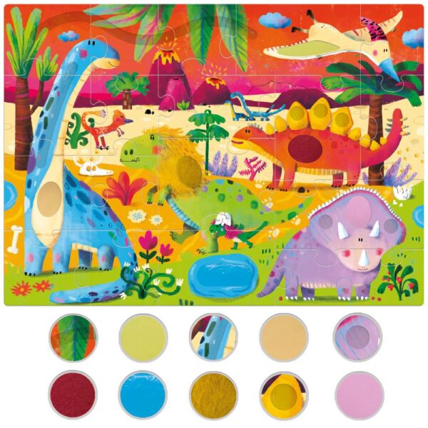 Montessori puzzle tactil dinozauri - HE56970