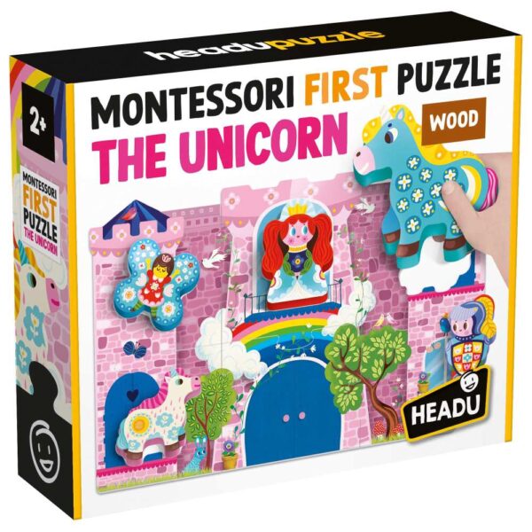 Montessori primul meu puzzle cu unicorni - HE56987