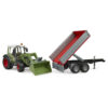 Bruder tractor Fendt Vario 211 cu incarcator frontal si remorca - BR02182