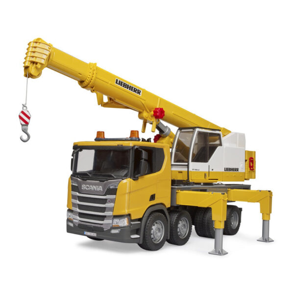 Bruder camion cu macara Scania Super 560R Liebherr cu lumini si sunete - BR03571