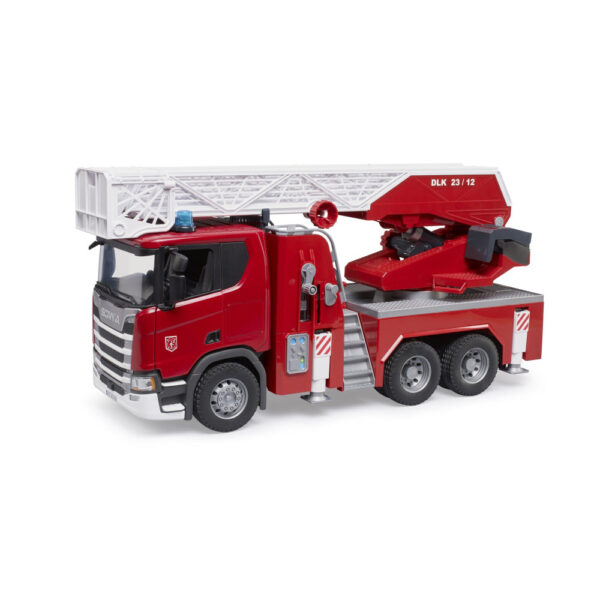 Bruder camion de pompieri Scania Super 560R cu scara pompa de apa si sirena - BR03591