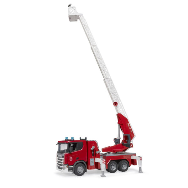 Bruder camion de pompieri Scania Super 560R cu scara pompa de apa si sirena - BR03591