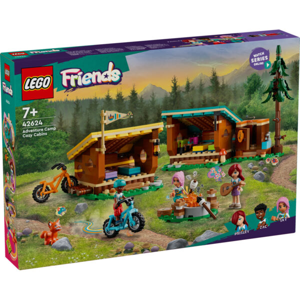 LEGO Friends - Cabane în tabara de aventuri 42624, 437 piese