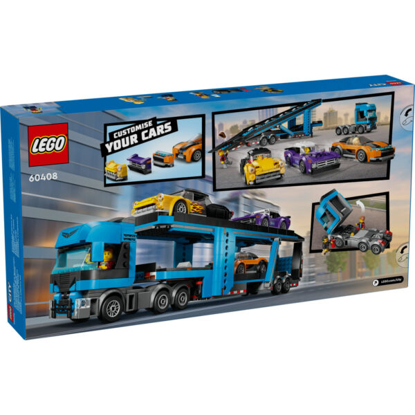 LEGO City - Camion transportor de masini sport 60408, 998 piese