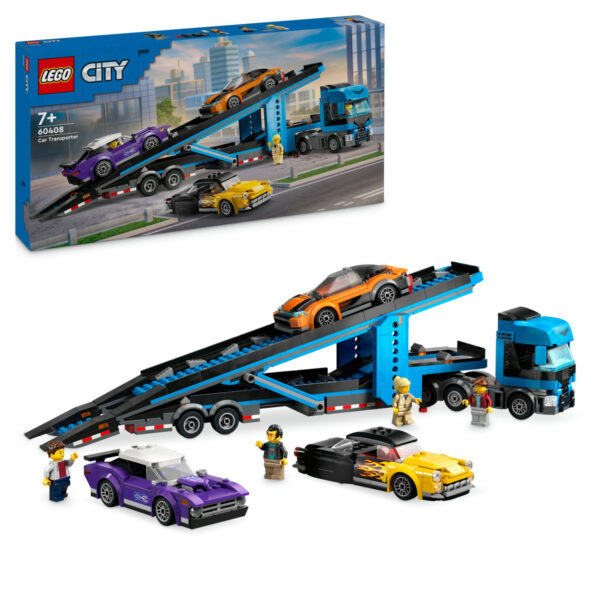 LEGO City - Camion transportor de masini sport 60408, 998 piese