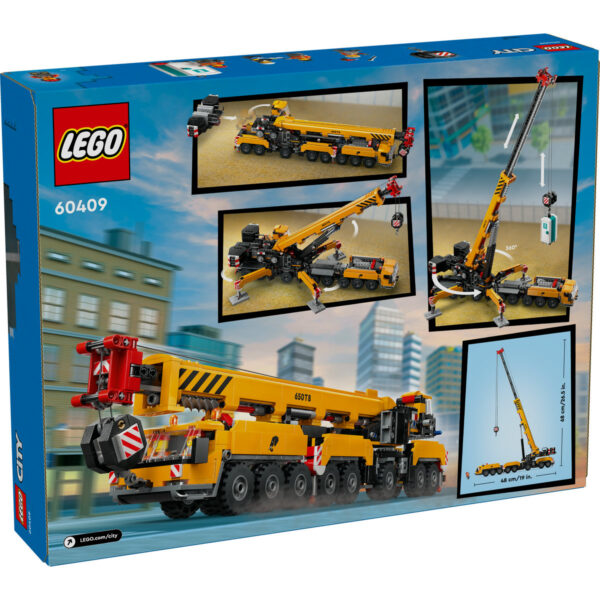 LEGO City - Macara mobila galbena de constructii 60409, 1116 piese