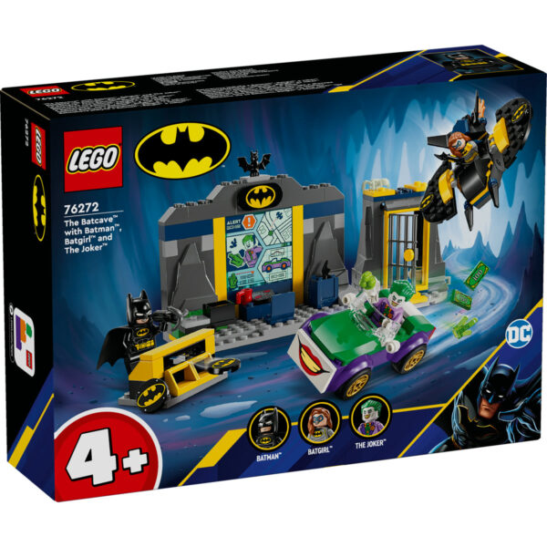 LEGO DC Super Heroes - Batcave™ cu Batman™, Batgirl™ si Joker™ 76272, 184 piese
