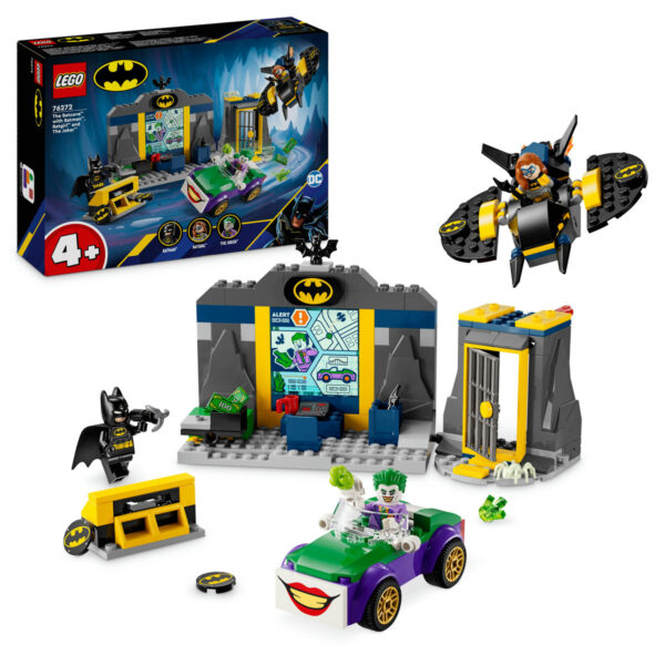 LEGO DC Super Heroes - Batcave™ cu Batman™, Batgirl™ si Joker™ 76272, 184 piese