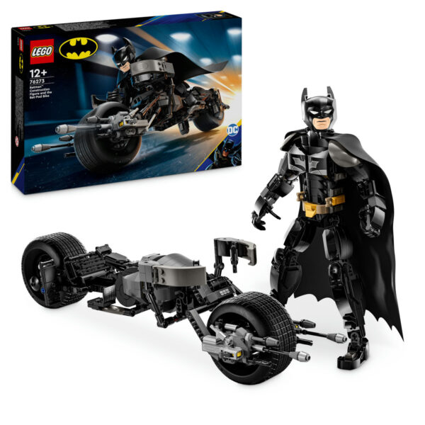 LEGO DC Super Heroes - Figurina de constructie Batman™ si motocicleta Bat-Pod 76273, 713 piese