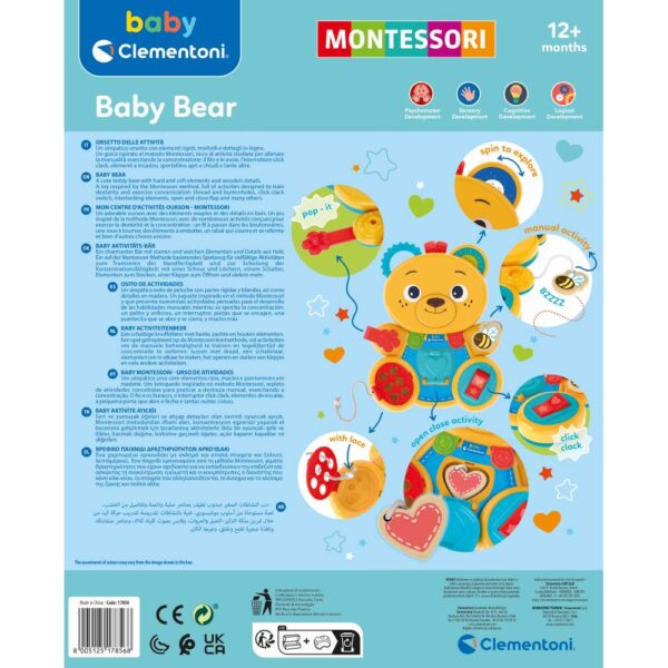 Clementoni - Montessori ursulet cu activitati - CL17856