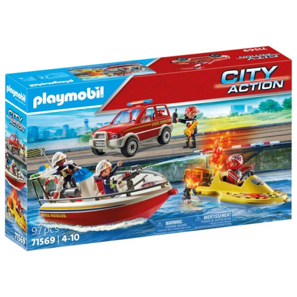 Playmobil - Misiunea pompierilor pe apa - PM71569