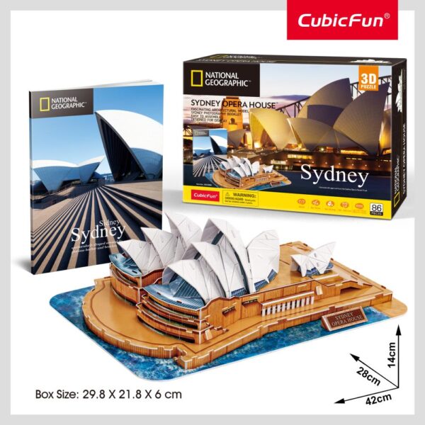 Cubic Fun - Puzzle 3D si brosura opera din Sydney 86 piese - CUDS1088h