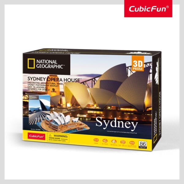 Cubic Fun - Puzzle 3D si brosura opera din Sydney 86 piese - CUDS1088h