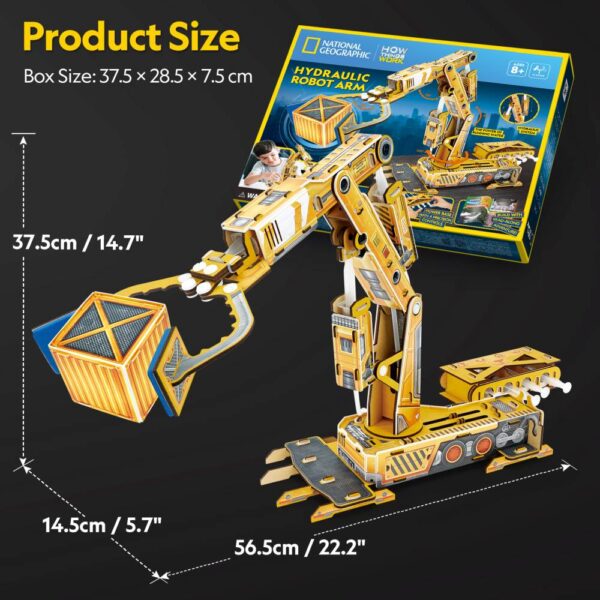 Cubic Fun - Puzzle 3D brat robotic hidraulic 185 piese - CUDS1092h