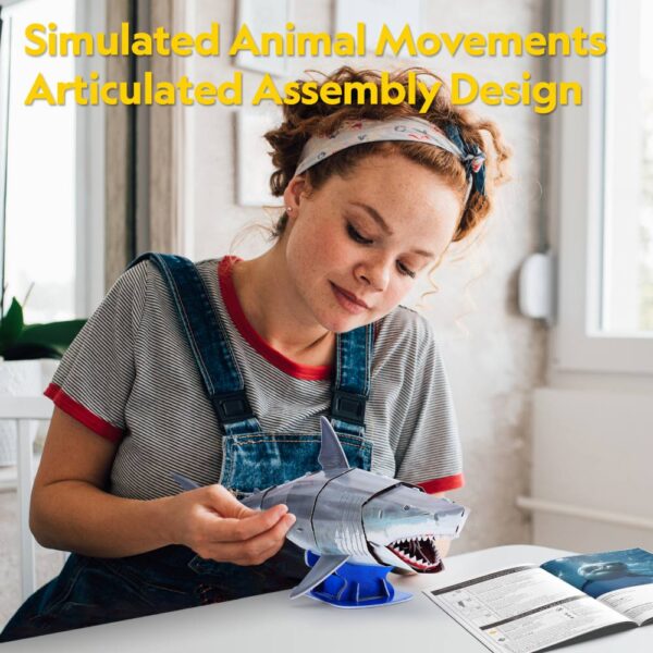 Cubic Fun - Puzzle 3D marele rechin alb 72 piese - CUDS1098h