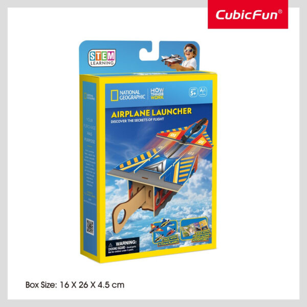 Cubic Fun - Puzzle 3D lansator de avioane 53 piese - CUDS1115h