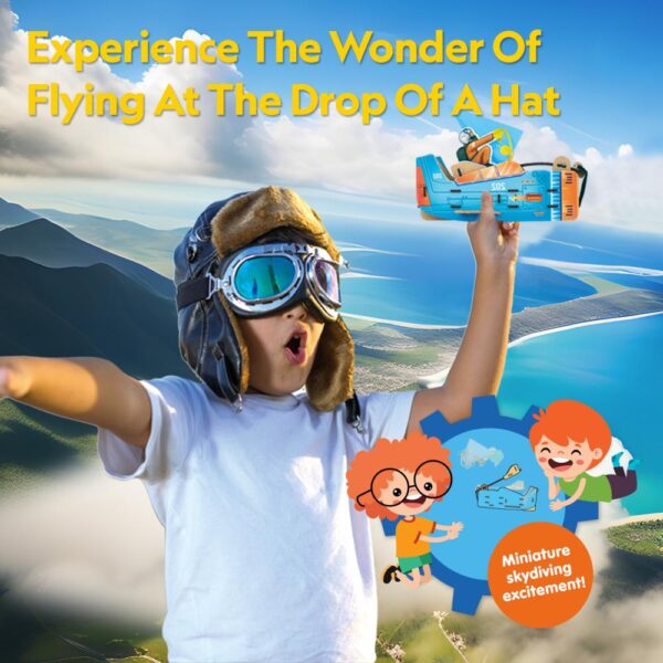 Cubic Fun - Puzzle 3D lansator de parasute 48 piese - CUDS1120h