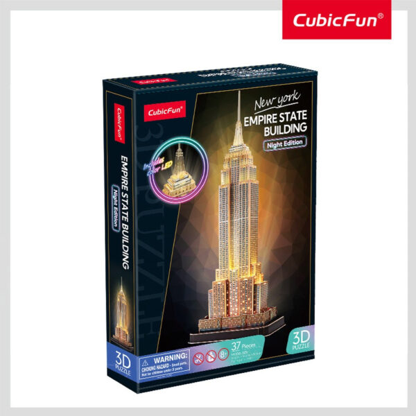 Cubic Fun - Puzzle 3D led Empire State Building 37 piese - CUL539h