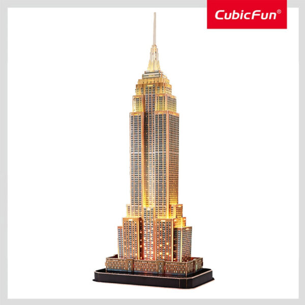 Cubic Fun - Puzzle 3D led Empire State Building 37 piese - CUL539h