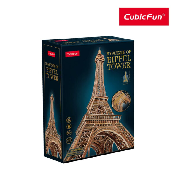 Cubic Fun - Puzzle 3D turnul Eiffel nivel complex 314 piese - CUMC284h
