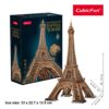 Cubic Fun - Puzzle 3D turnul Eiffel nivel complex 314 piese - CUMC284h