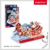 Cubic Fun - Puzzle 3D sania lui Mos Craciun 19 piese - CUW3156h