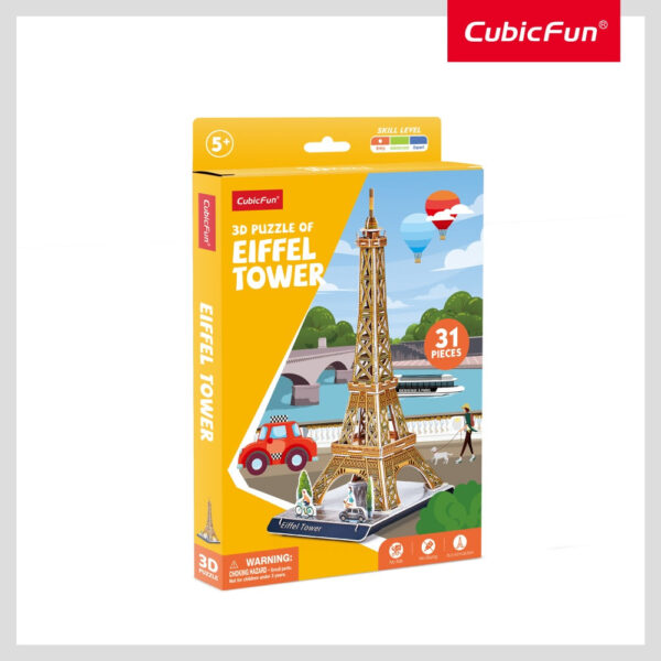 Cubic Fun - Puzzle 3D turnul Eiffel 31 piese - CUW3195