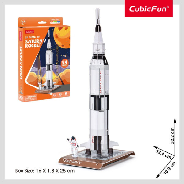 Cubic Fun - Puzzle 3D Saturn V 24 piese - CUW3198