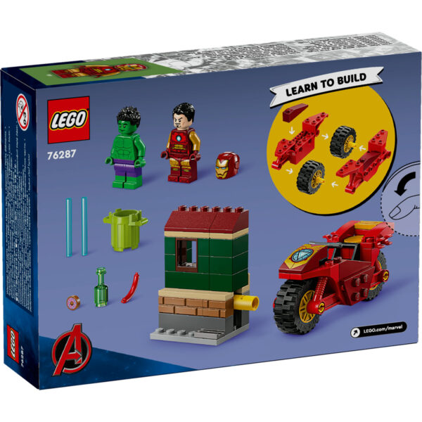 76287-lego-super-heroes-2 LEGO Marvel Super Heroes - Iron Man cu motocicleta si Hulk 76287, 68 piese