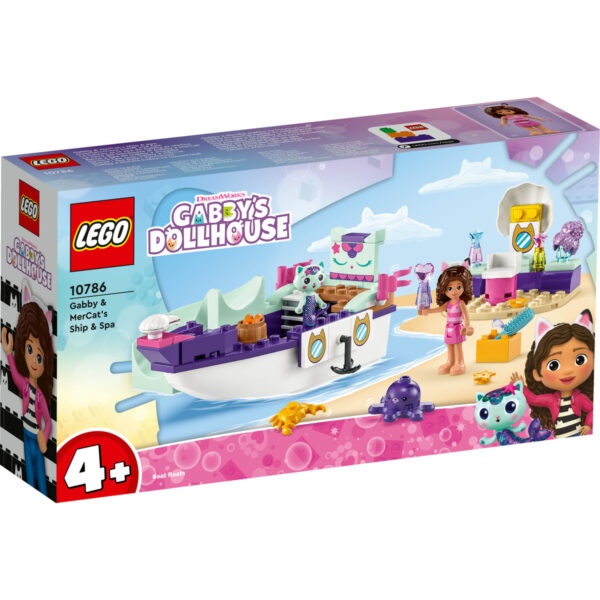 LEGO Gabby s Dollhouse - Barca cu spa a lui Gabby si a Pisirenei 10786, 88 piese