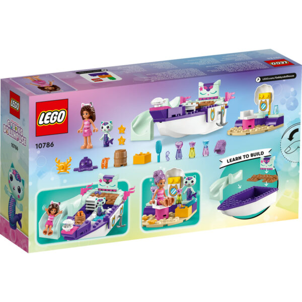 LEGO Gabby s Dollhouse - Barca cu spa a lui Gabby si a Pisirenei 10786, 88 piese