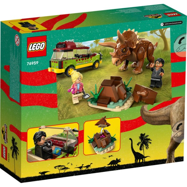 lego-76959-jurassic-world-2 LEGO Jurassic World - Cercetarea dinozaurului Triceratops 76959, 281 piese
