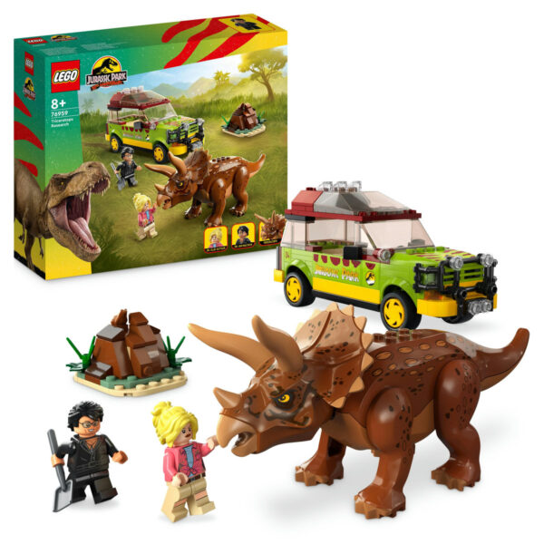 lego-76959-jurassic-world LEGO Jurassic World - Cercetarea dinozaurului Triceratops 76959, 281 piese