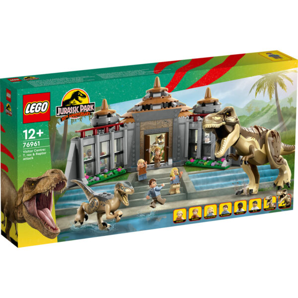 LEGO Jurassic World - Centru pentru turisti: T.rex si Raptor 76961, 693 piese