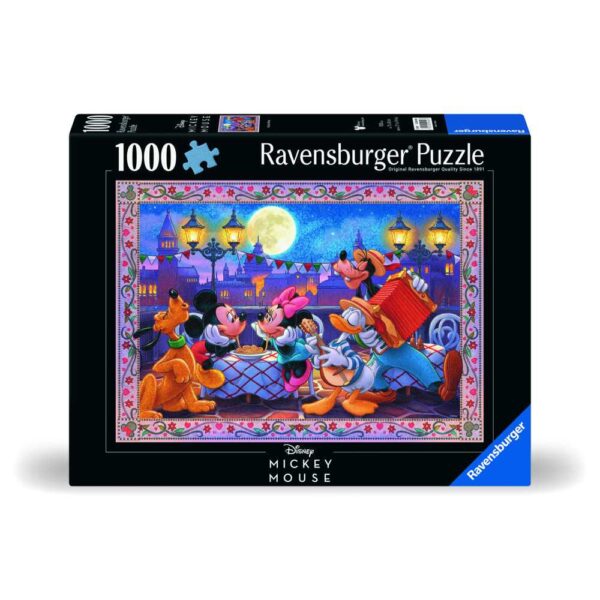 Ravensburger - Puzzle Mickey si Minnie la cina 1000 piese design nou - RVSPA00496