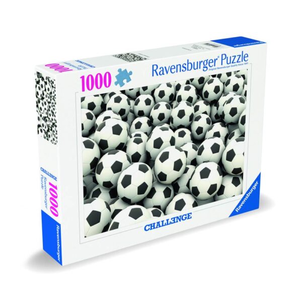 Ravensburger - Puzzle provocare mingi de fotbal 1000 piese design nou - RVSPA00615
