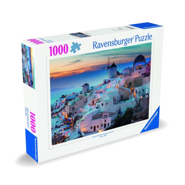 Ravensburger - Puzzle noaptea in Santorini 1000 piese design nou - RVSPA00663