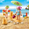 Playmobil - Figurine copii cu castel de nisip - PM71581