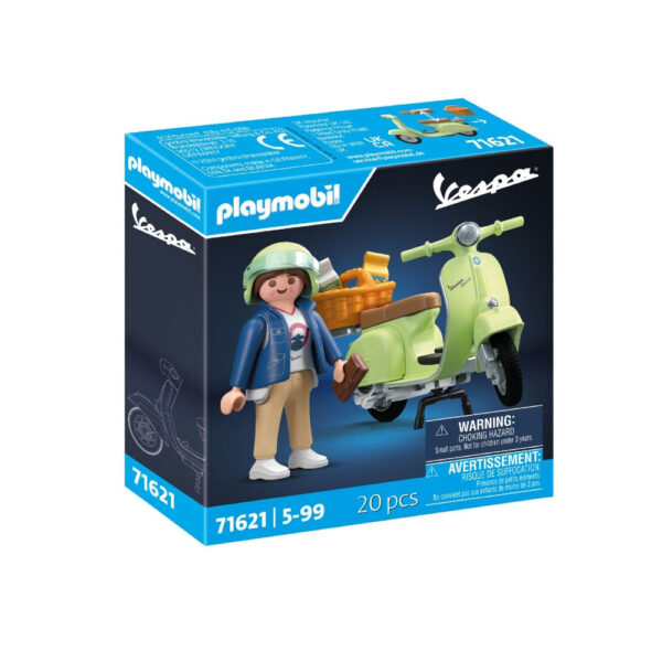 Playmobil - Vespa verde cu o femeie - PM71621