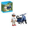 Playmobil - Vespa albastra cu un barbat - PM71622