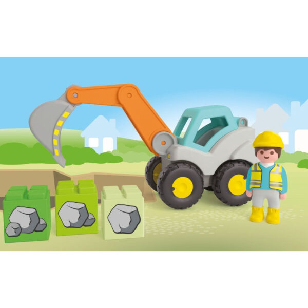Playmobil Junior - Excavator cu brat mobil - PM71684