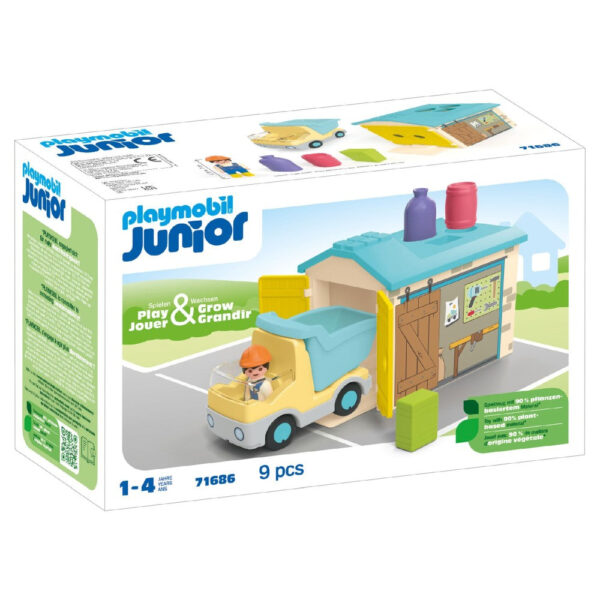 Playmobil Junior - Camion cu garaj de sortare - PM71686