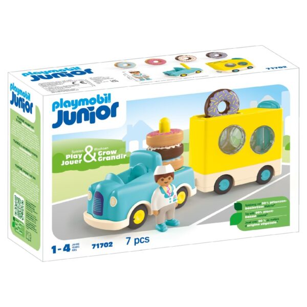 Playmobil Junior - Camion de stivuit si sortat cu gogosi - PM71702