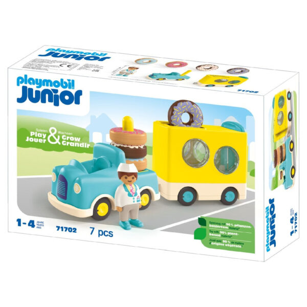 Playmobil Junior - Camion de stivuit si sortat cu gogosi - PM71702
